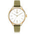 Фото #1 товара Ice-Watch - Ice Time Khaki Champagne - Grün Damenuhr mit Lederarmband - 013058 (Medium)