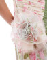 Reclaimed Vintage limited edition floral print corsage dress with lace detail