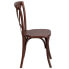 Фото #1 товара Hercules Series Stackable Mahogany Wood Cross Back Chair