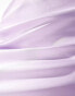 Фото #2 товара Miss Selfridge satin trim detail bias maxi skirt in lilac