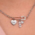 Steel necklace with pendants Love LPS10ASD01