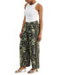 Фото #2 товара Женские брюки JM Collection с принтом из атласа, модель Pull-On, созданные для Macy's