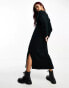 Фото #2 товара Vero Moda knitted jumper midi dress in black