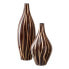 Vase Zebra Ceramic Golden Brown 23 x 23 x 43 cm