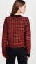 Фото #2 товара Victoria Beckham 289216 Women's Contrast Elbow Patch Sweater, Bright Red/Navy, S