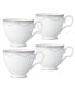 Satin Flourish 4 Piece Cup Set, Service for 4