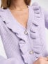 Фото #3 товара River Island frill collar cardigan in lilac