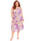 Фото #1 товара Plus Size Floral-Print Jersey Dress