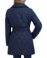 ფოტო #2 პროდუქტის Women's Petite Belted Asymmetric Quilted Coat