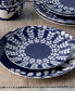 Bluefjord Floral 4 Piece Coupe Salad Plates Set, Service for 4