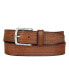 Фото #1 товара Men's Antique-Like Leather Belt with Darker Stitching Detail
