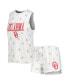 Women's Cream Oklahoma Sooners Agenda Stars Tank Top and Shorts Sleep Set