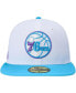 Фото #3 товара Men's White Philadelphia 76ers Vice Blue Side Patch 59FIFTY Fitted Hat