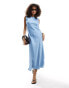 Фото #1 товара ASOS DESIGN satin midi dress in dusky blue