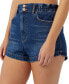 Фото #4 товара Juniors' Tasia Rigid Paperbag-Waist Jean Shorts