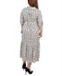 ფოტო #2 პროდუქტის Plus Size Tiered Dress with Belt