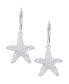 ფოტო #1 პროდუქტის Cubic Zirconia Starfish Earrings in Silver Plate