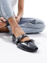 Bershka – Ballerinas in Schwarz mit Schnallendetail