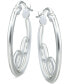 Infinity Accent Small Hoop Earrings in Sterling Silver, 0.75", Created for Macy's