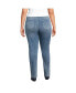 ფოტო #2 პროდუქტის Plus Size Starfish Mid Rise Knit Denim Straight Jeans