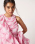 Фото #2 товара ASOS DESIGN ruffle mini dress with puffball skirt in oversized pink check