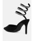 ფოტო #2 პროდუქტის Women's Elvira rhinestone embellished strap up sandals