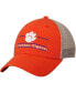 Фото #1 товара Men's Orange Clemson Tigers Logo Bar Trucker Adjustable Hat