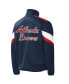 Фото #2 товара Men's Navy Atlanta Braves Earned Run Full-Zip Jacket