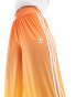 adidas Originals mesh wide leg trousers in ombre orange