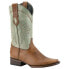 Фото #2 товара Ferrini Santa Fe Square Toe Cowboy Mens Brown, Green Casual Boots 12871-55