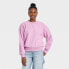 Фото #1 товара Universal Thread Women's Fleece Sweatshirt Purple Crew Neck Pullover Size Medium