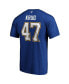 Фото #4 товара Men's Torey Krug Blue St. Louis Blues Authentic Stack Name and Number T-shirt