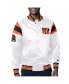 Men's White Cincinnati Bengals Satin Full-Snap Varsity Jacket