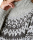 Фото #4 товара Women's Fair Isle Turtleneck Sweater