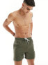 New Look core swim short in dark khaki