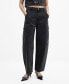 ფოტო #1 პროდუქტის Women's Mid-Rise Slouchy Cargo Jeans