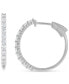 ფოტო #3 პროდუქტის Lab Grown Diamond Small Hoop Earrings (1 ct. t.w.) in 14k White Gold