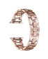 Фото #4 товара Ремешок для часов POSH TECH Tiara из нержавеющей стали с покрытием Rose Gold, сплав и стразы для Apple Watch, 42мм-44мм