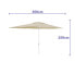 Sunshade Marbueno Beige Polyester Steel 200 x 300 cm