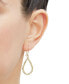 ფოტო #2 პროდუქტის Polished Rope Open Teardrop Drop Earrings in 10k Gold
