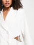 Kyo The Brand cut out side boxy blazer dress in white