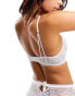 Lindex underwire bow detail bra in white