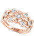 ფოტო #1 პროდუქტის EFFY® Diamond Bezel Openwork Ring (1/4 ct. t.w.) in 14k Rose Gold