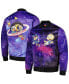 Фото #1 товара Men's Purple Rugrats Nickelodeon Graphic Satin Full-Snap Jacket