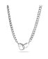 ფოტო #1 პროდუქტის Mens Biker Biker Jewelry Statement Chain Handcuff Necklace Gold Tone Stainless Steel Pendant For Women 20 Inch