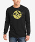 ფოტო #1 პროდუქტის Men's Halloween Bats Word Art Long Sleeve T-shirt