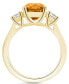 ფოტო #2 პროდუქტის Citrine (2 ct. t.w.) and Diamond (1/3 ct. t.w.) Ring in 14K Yellow Gold