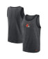 Фото #1 товара Men's Heathered Charcoal Cleveland Browns Tri-Blend Tank Top