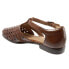 Trotters Leatha Open T1908-226 Womens Brown Narrow Strap Sandals Shoes