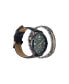 Фото #2 товара Men's Analog Black Polyurethane Strap Watch, 42mm and Bracelet Set